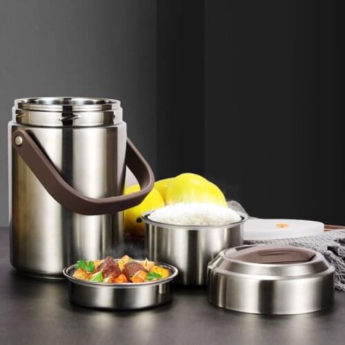 Fuk Thr Insulation lunch box 304 stainless steel lunch box insulation barrel vacuum lunch multi-layer combination fast food box