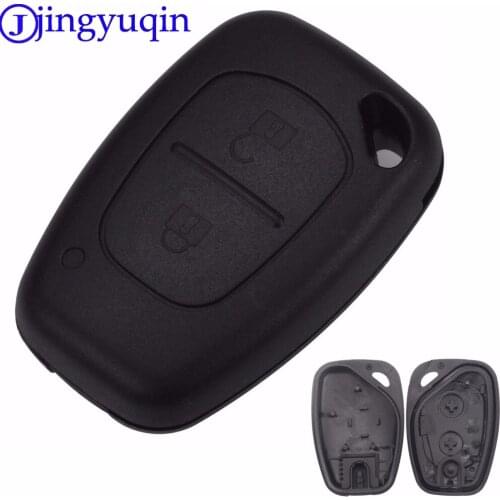 Jingyuqin 10x Remote Car Key Case Empty Key Shell Replacement 2 Button For Renault Traffic/Vivaro/Nissan/Opel Car Keys