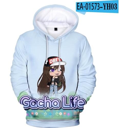 Hot Sale Game Gacha Life Hoodie Sweatshirt Men/women 3D kids Hoodies Cartoon Streetwear Boy/girls Long Sleeve Gacha Life Clothes