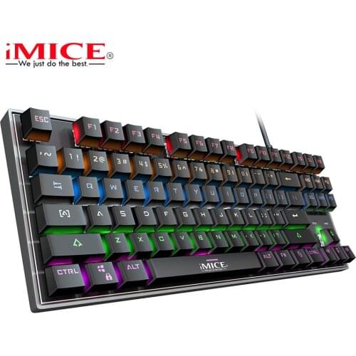 IMICE New USB Wired Metal Backlit RGB Green Axis Mechanical Gaming Keyboard Suitable For Gaming Home Office