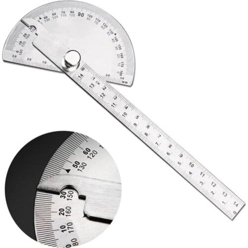 Multifunction Stainless Steel 180 Degree Protractor Angle Finder Measuring Ruler Professional Measuring Tools for Woodworking