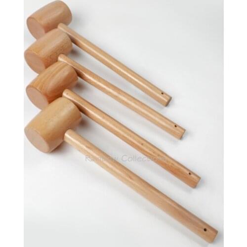 Multiple Size L205/230/240mm Removable Small Beech Solid Wood Wooden Mallet Hammer Handle Woodworking Tool