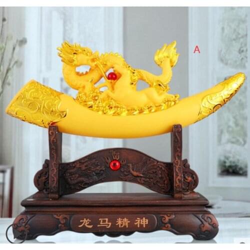 New resin creative carving dragon horse spirit office desk living room crafts ornaments
