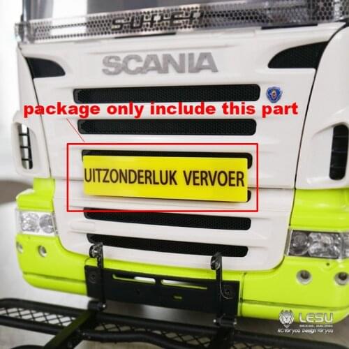 LESU Plastic Logo Sign Marker for 1/14 TAMIYA RC Scania R620 R470 Tractor Truck Dumper Model DIY Car