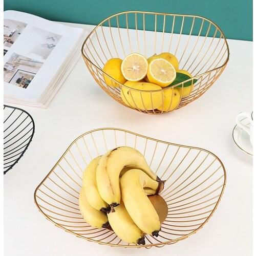 Special-shaped Wrought Iron Fruit Tray Living Room Coffee Table Dining Desk Snack Candy Pot Home Desktop Storage Fruit Basket