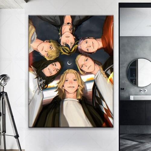 Tokyo Avengers Poster Retro Poster Anime Posters Wall Poster Canvas Painting Wall Art Picture Photos for Children Room Decor