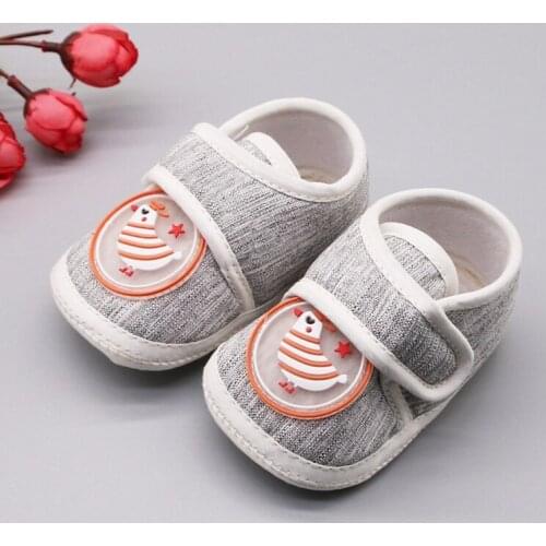 Baby Girl Boy Cartoon Pattern Casual Cotton Shoes Toddler Striped Soft Sole Shoes First Walkers 0-18M