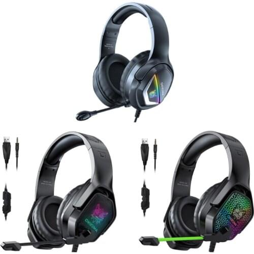 Professional Gaming Headsets Memory Foam Ear Pads Surround Sound Stereo Games and Music Soft Earmuffs Comfortable Wear