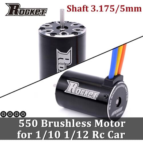 SURPASS HOBBY Rocket 540 550 Sensorless Motor Brushless RC Motor Shaft 3.175/5mm Racing for 1/10 RC Trucks Buggy Traxxas Trx4