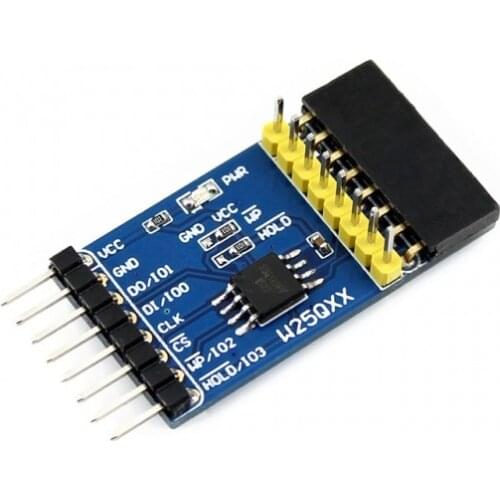 Waveshare W25QXX Serial DataFlash Module with W25Q128FV Onboard Supports SPI/QPI Interface & STM32F7 series Quad-SPI interface