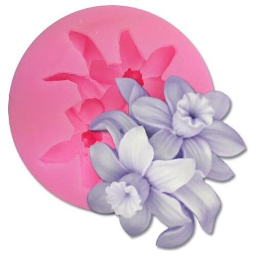 Flower and Tilian silicone mold chocolate sugar baking cake mold plaster DIY soap mold hand decoration
