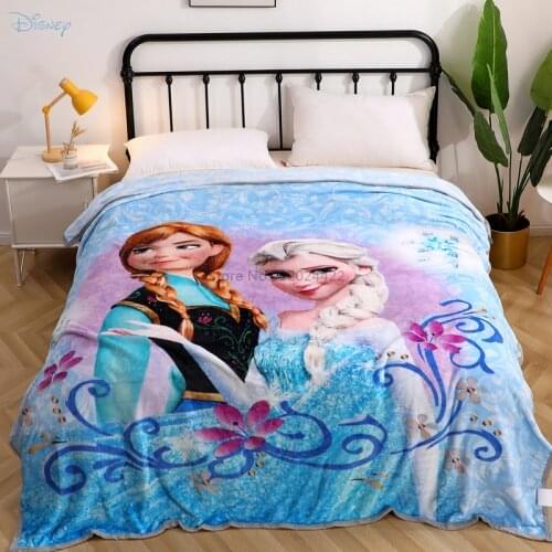 Warm Soft Disney Frozen Coral Fleece Blanket Winter Flannel Bed Sheet Bedspread Adult Children Throw Blanket 150x200cm 200x230cm