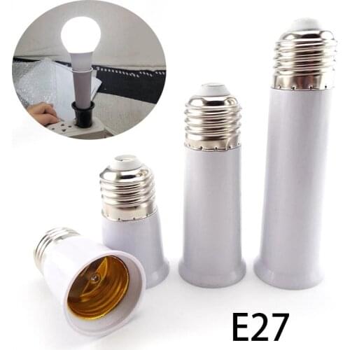 2pcs 65mm 95mm Bulb Adapter E27 to E27 Extender LED Lamp Light Base Socket Extension Converter Connector CFL Light Bulb Adapter