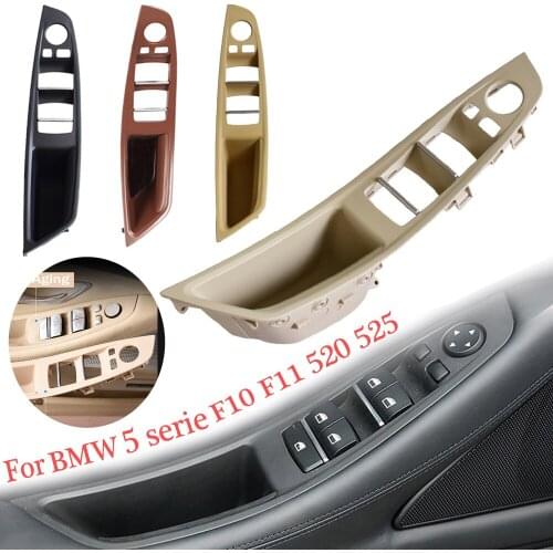 Inner door handle For BMW F11 LCI 535d 535dx 535i 535ix 2012-17 interior door button switch Glass switch Panel frame storage Box