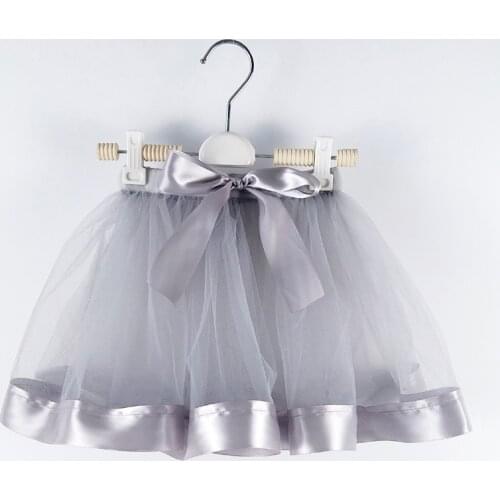 Gray Baby Tutu girl Skirts Princess pettiskirt ballet dance tutu skirt Kids party miniskirt wedding Chlidren clothing fashion