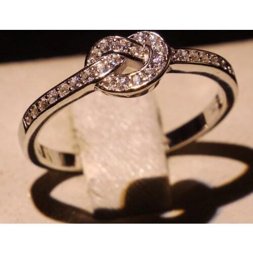 Cute Simple Fashion Jewelry 100% Pure 100% 925 Sterling Silver Girls' Ring AAA Cubic Zirconia CZ Trendy Women Wedding Heart Ring