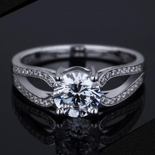 Genuine 925 Sterling Silver Ring Women Luxury Couple Creative Retro Vintage Engagement Wedding Exquisite Elegant Jewelry Diamond