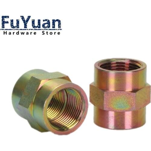 1PCS High Pressure Oil Tubing Conversion Joint 1/8" 1/4" 3/8" 1/2" 3/4" 1" 2" BSP Female Thread Straight Connection Fittings