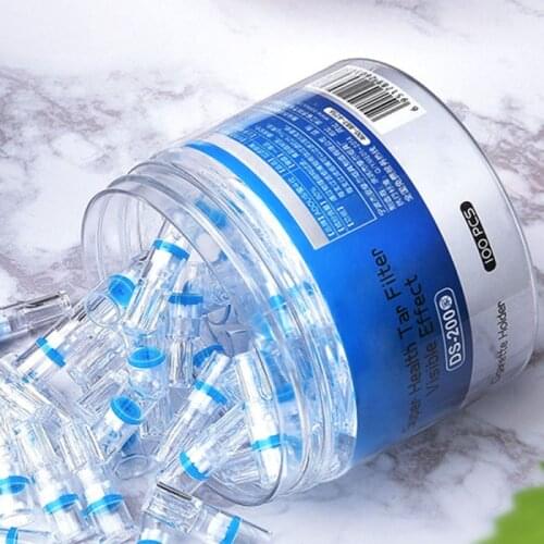 100Pcs Disposable Tobacco Cigarette Filter Smoking Reduce Tar Filtration Cleaning Holder Cigarette Holder Converter Men Gift