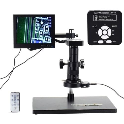 180X Objective Lens Electronic Digital Repair HDMI-Compatible USB 41MP 1080P Microscope Camera for Phone Mobile Repair Soldering