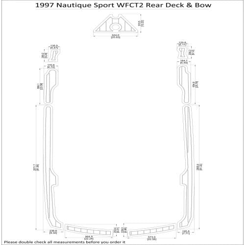 1997 Nautique Sport WFCT2 Rear Deck & Bow Pad Boat EVA Teak Decking 1/4" 6mm