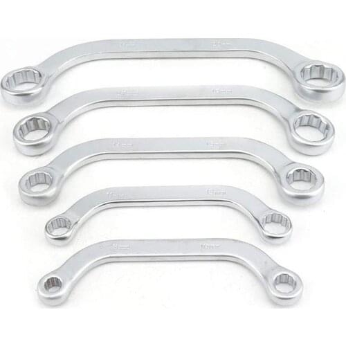 5pcs S Type C Type Double Ended Ring Spanner Wrench Set