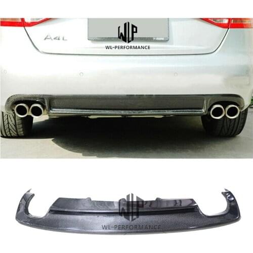 A4 High Quality Carbon Fiber Rear Lip Diffuser Car Styling For Audi A4L B9 Car Body Kit 2013-UP