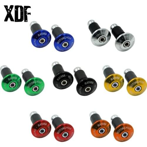 Aluminum Motorcycle 7/8'' Handle Bar End Plugs For Yamaha Kawasaki Honda Suzuki Handlebar Grips End Cap Anti Vibration Plug