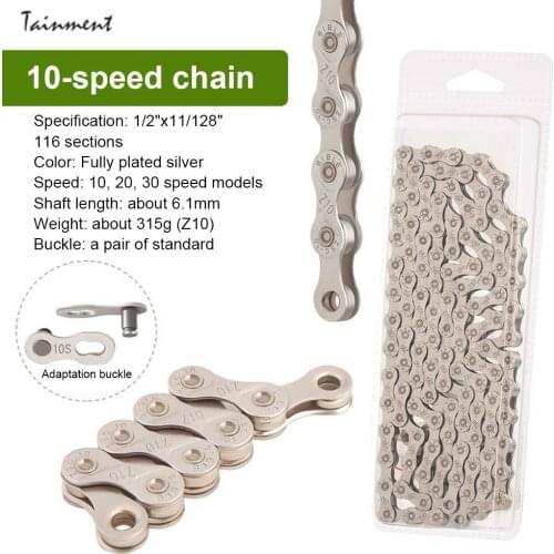 Bicycle Chain Single Speed 6 7 8 9 10 11 12 Speed MTB Chains Bicycle Replace 116L Silver Missing Part Link MTB Road Bike Parts