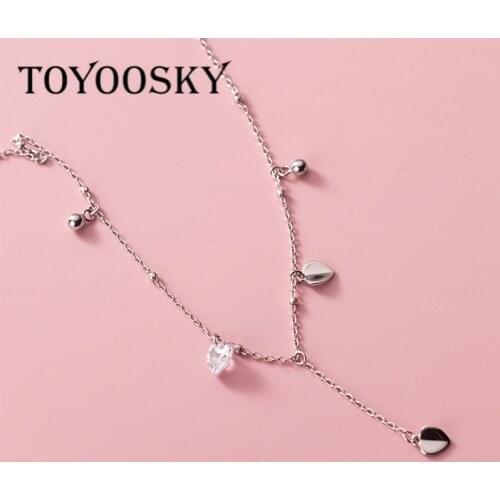1 Piece Tassel Clavicle Chain Choker Necklace 925 Sterling Silver Cubic Zircon Crystal Necklace Women Party Fine Jewelry