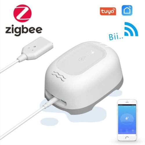 Tuya Water Leakage Alarm Detector Sensor Flood Overflow Leak Detection Alert Zigbee Security Alarm System APP Notification