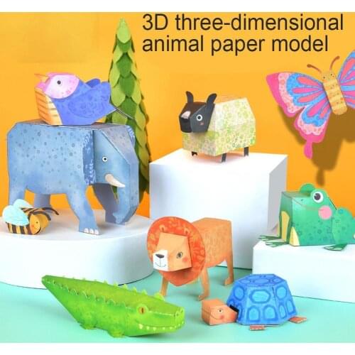 Children Origami Book 3D Three-Dimensional Handmade DIY Paper-Cutting Toys Decor Kids Handmade Kindergarten Arts and Crafts Toy