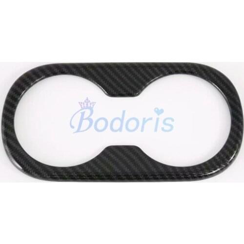 For Toyota Prius 2019 2020 Carbon Fiber Color Interior Rear Seat Cup Bottle Holder Cover Moulding Trim Car Styling Accessories