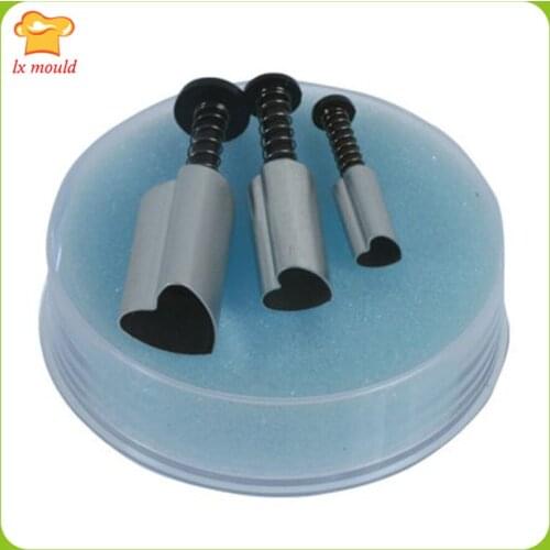 Stainless steel mold fondant flower mold heart-shaped stamper dry Pez sugar flower mold 3