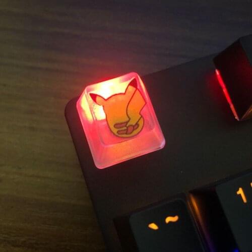 Cute Pikachu Keycap ESC R4 Height Japanese Annime Cute Artisan Keycap