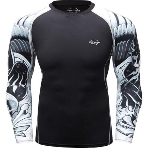 Men Long Sleeve Fitness Shirts Cody Lundin New Design Running Rash Guard Guangzhou Gym