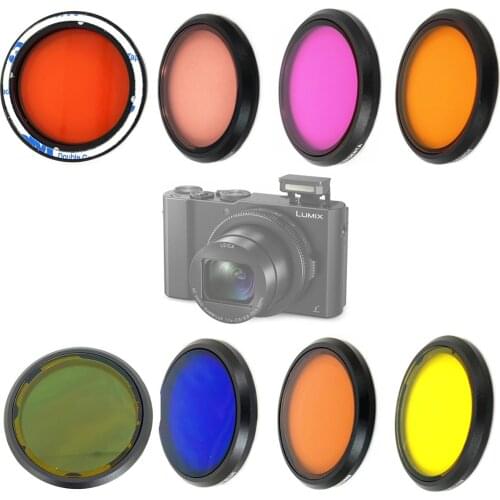 Full Red Green Yellow Blue Pink Purple Brown Color Lens Filter Sticker for Panasonic Lumix DC LX10 LX15