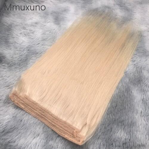 Human hair without trace one piece wig big accessories hair clip hair