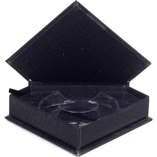 Wholesale black diamond False Eyelash Packaging Box Custom Logo Individual Fake 3d Mink Lashes Extension Box Empty Case
