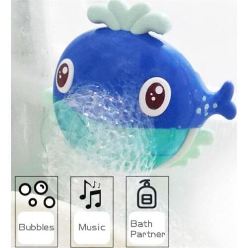 Outdoor Bubble Whale Baby Bath Toy Bubble Maker Swimming Bathtub Soap Machine Summer Toys for Children With Music Water Toy
