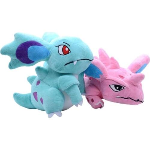 28Cm TAKARA TOMY Anime Pokemons Nidorino Nidorina plush toys kawaii room decor Cotton Soft Stuffed Dolls Children Birthday Gifts