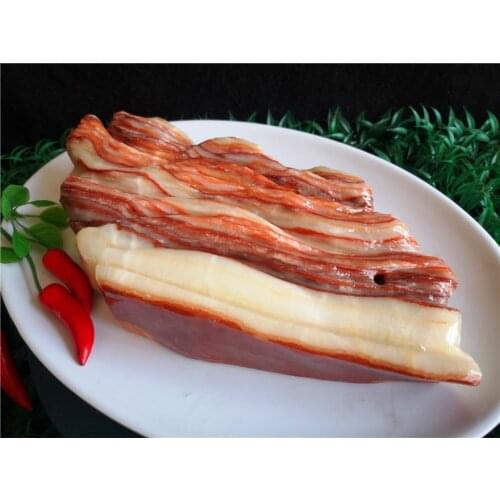 Shi Caixia ultra-realistic natural stone Belly pork bacon stone stone ornamental stone ornaments gifts 05