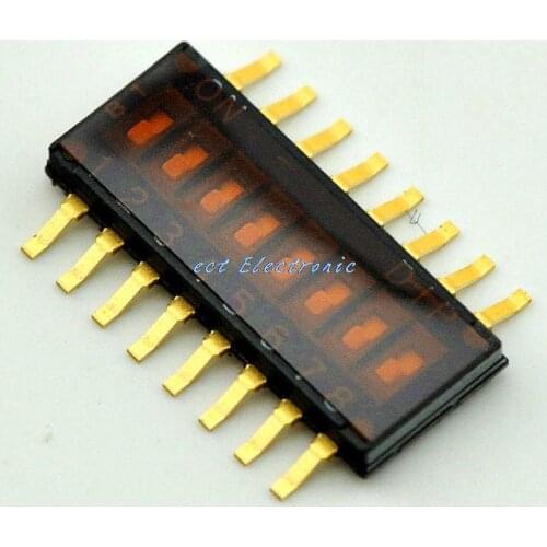 SMD DIP Toggle switch 8 1.27mm coding switch imported gold-plated