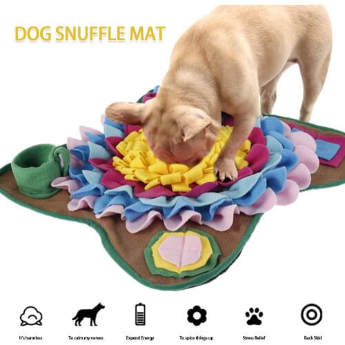 Pet Dog Sniffing Pad Snuffle Mat Nose Smell Training Puzzle Toy Slow Feeding Food Dispenser Carpet Washable Pet Supplies