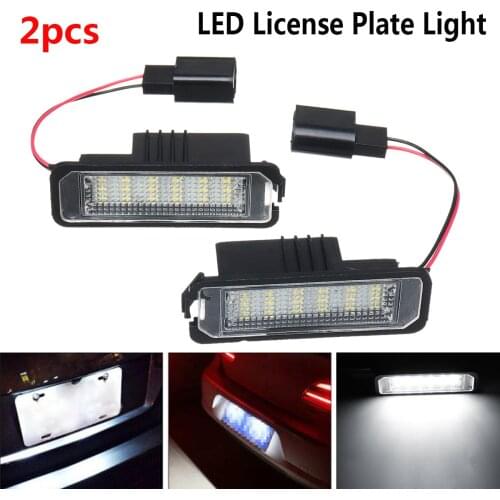 LED license plate light for VW Golf 4/ 5 Passat 3C Limo Lupo Polo 9N Universal Cable 2pcs Auto Signal Lamp Car Light