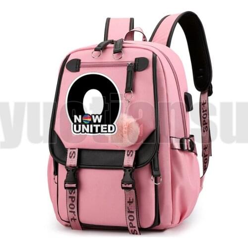 Now United Backpack Zipper Laptop Back Pack Unisex UN Team Schoolbag Sac A Dos Kawaii Anime Softback Bookbag Teenagers