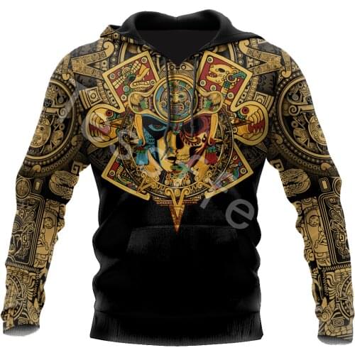 Tessffel Amazing Aztec Warrior 3D Printed Men/Women Sweatshirt Harajuku Zipper Hoodie Casual Unisex Jacket Pullover Style-A25