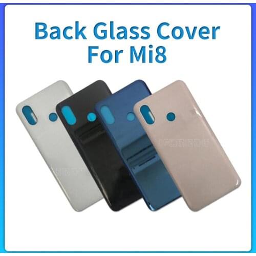 Screen Back Cover Glass For Mi 8 8SE 9 9SE Battery Rear Lens Housing Case Replace Phone Repair Parts Black White Gold Blue