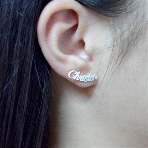 Personalized Name Earrings for Women 925 Sterling Silver Jewelry Customize Letters Earrings Party/Wedding Jewelry YSE-02
