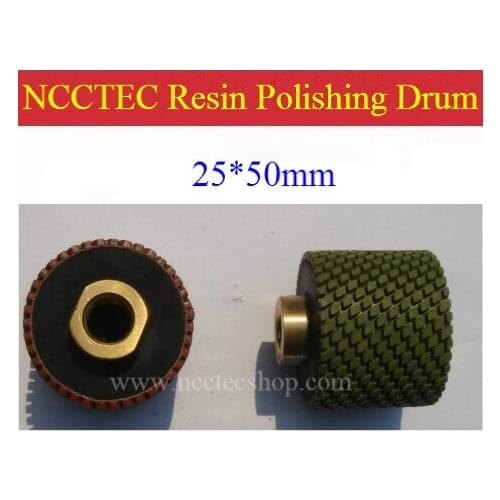 1'' NCCTEC Diamond polishing resin drum wheels | 25*50mm Cylindrical polishing buffing pad | FREE shipping